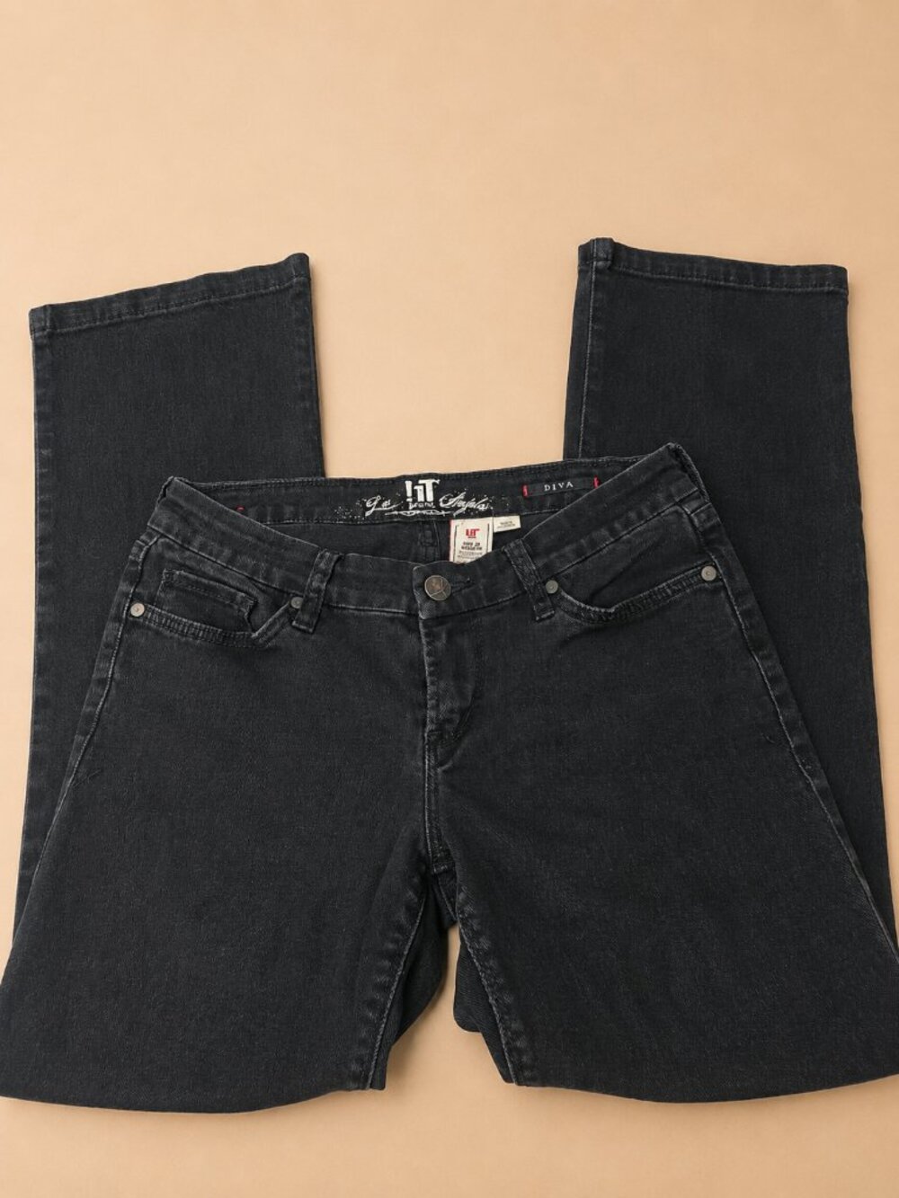 IT Jeans Los Angeles Bootcut Black Jeans Sz 29x28